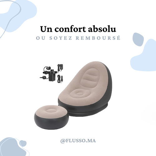 Baiao™ | Fauteuil Gonflable avec Repose-Pieds