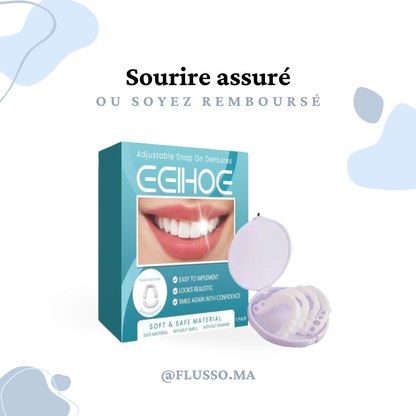 Pair Adjustable Clip-On Denture