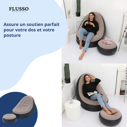 Baiao™ | Fauteuil Gonflable avec Repose-Pieds