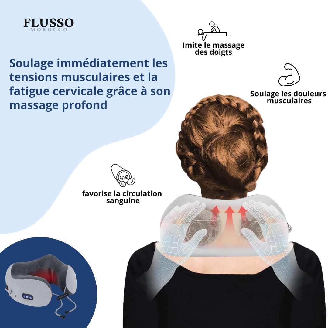 NeckEase™ | Oreiller Massant avec Chauffage