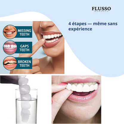 Pair Adjustable Clip-On Denture