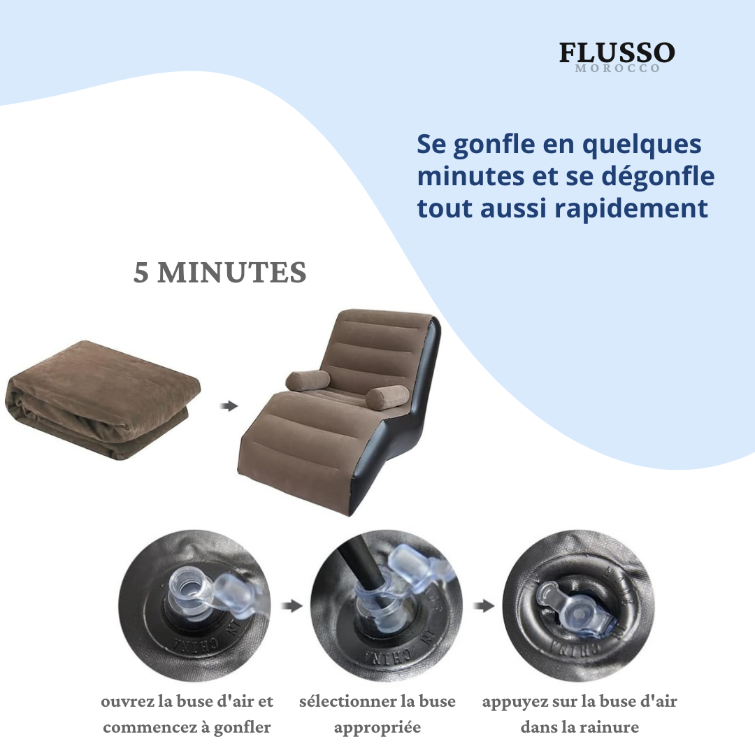 AirLounge™ | Fauteuil Gonflable avec Pompe Intégrée