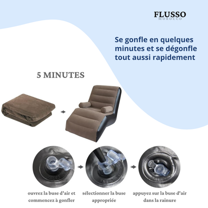 AirLounge™ | Fauteuil Gonflable avec Pompe Intégrée