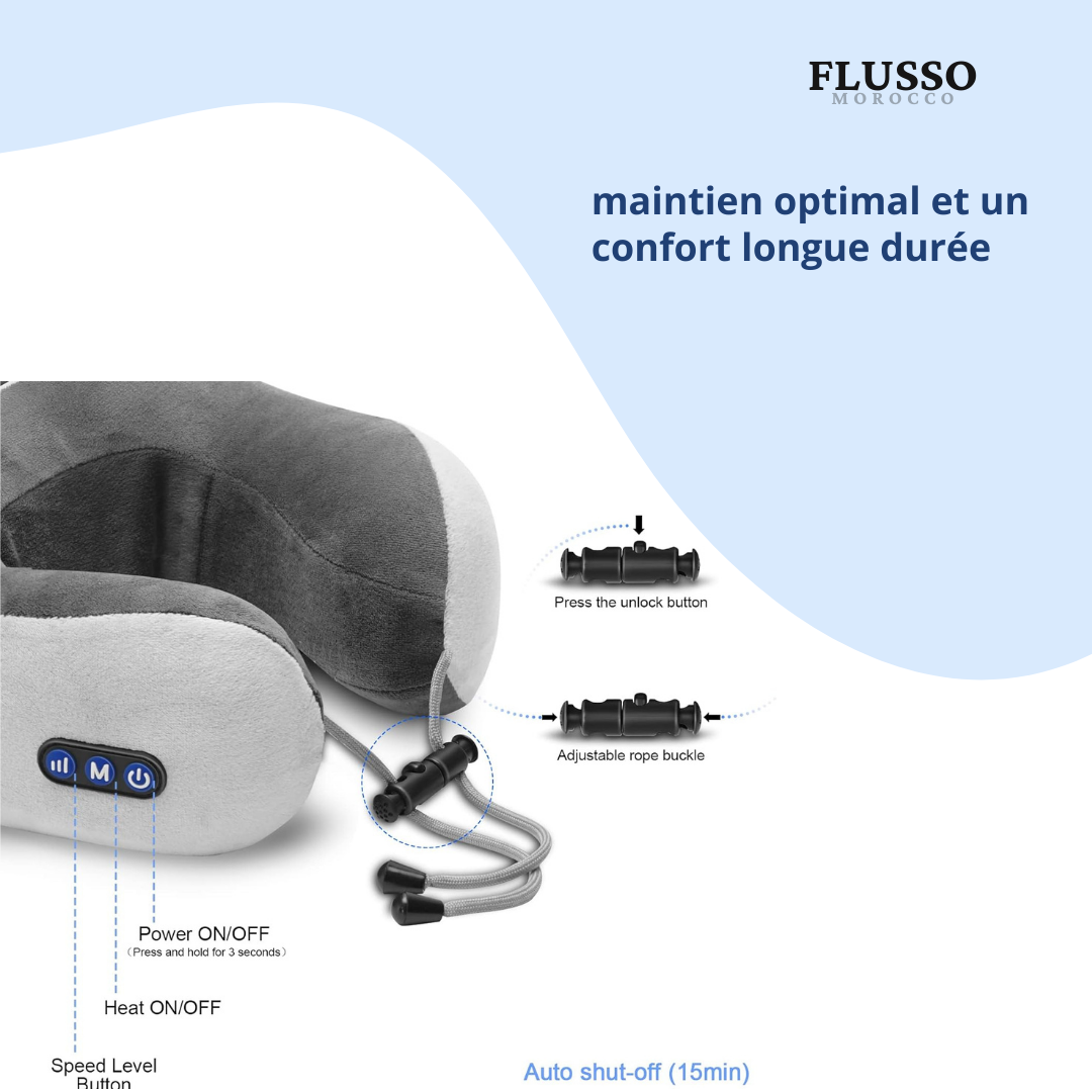 NeckEase™ | Oreiller Massant avec Chauffage
