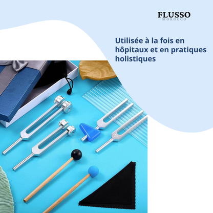 Pyatofly™ – Lot de 4 Diapasons Professionnels (128Hz, 256Hz, 512Hz, 528Hz)