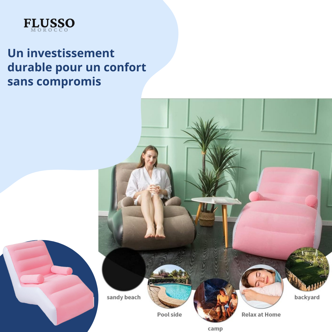 AirLounge™ | Fauteuil Gonflable avec Pompe Intégrée