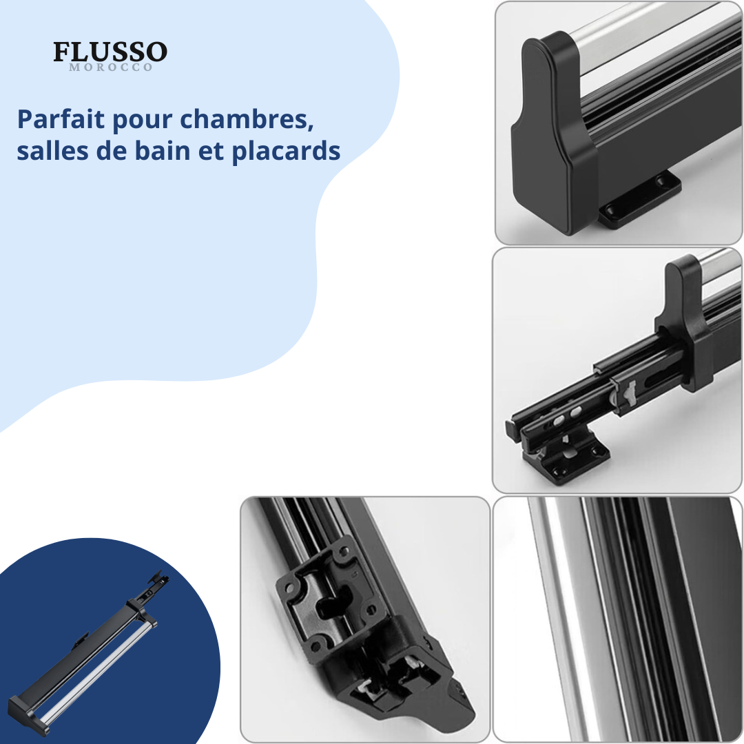 Rail Télescopique pour Armoire & Dressing | Capacité 25 kg