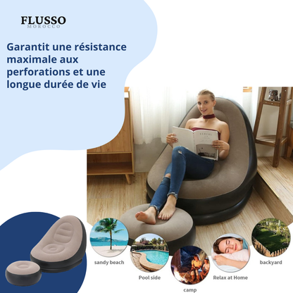 Baiao™ | Fauteuil Gonflable avec Repose-Pieds
