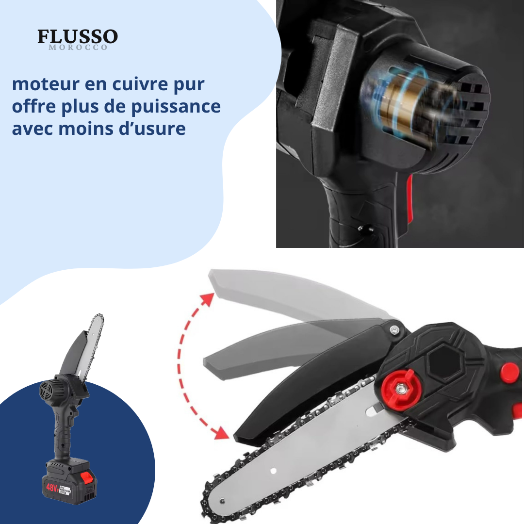 PowerCut™ | Mini Tronçonneuse Sans Fil 48V