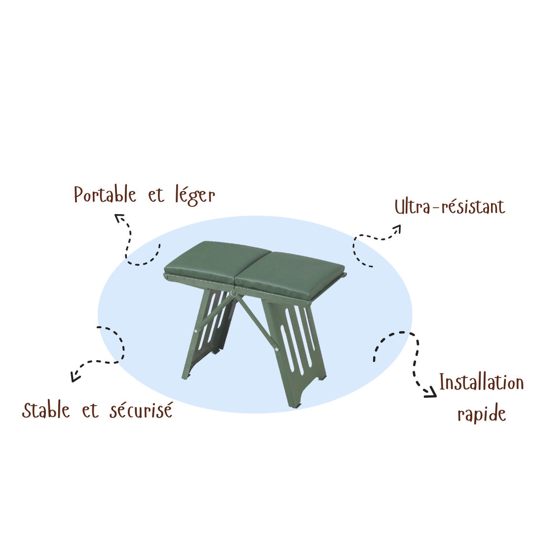 TrekSit™ | Tabouret Pliable Ultra-Léger