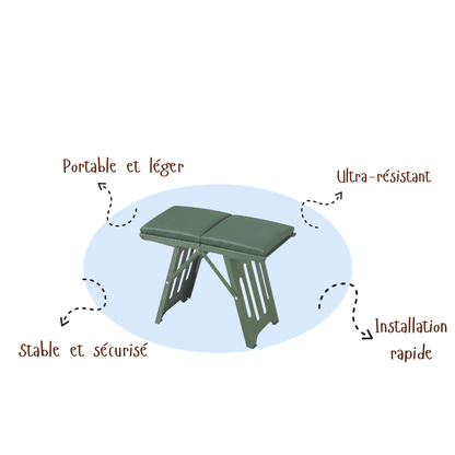 TrekSit™ | Tabouret Pliable Ultra-Léger
