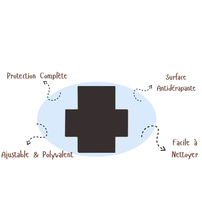 Bac de Protection Ajustable Antidérapant