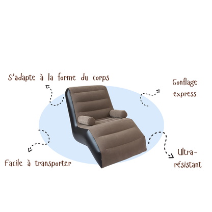 AirLounge™ | Fauteuil Gonflable avec Pompe Intégrée