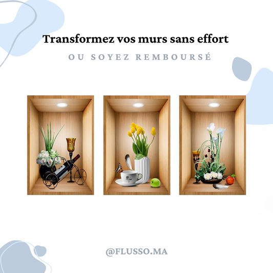 3D VerdantVibes™ | Stickers muraux 3D