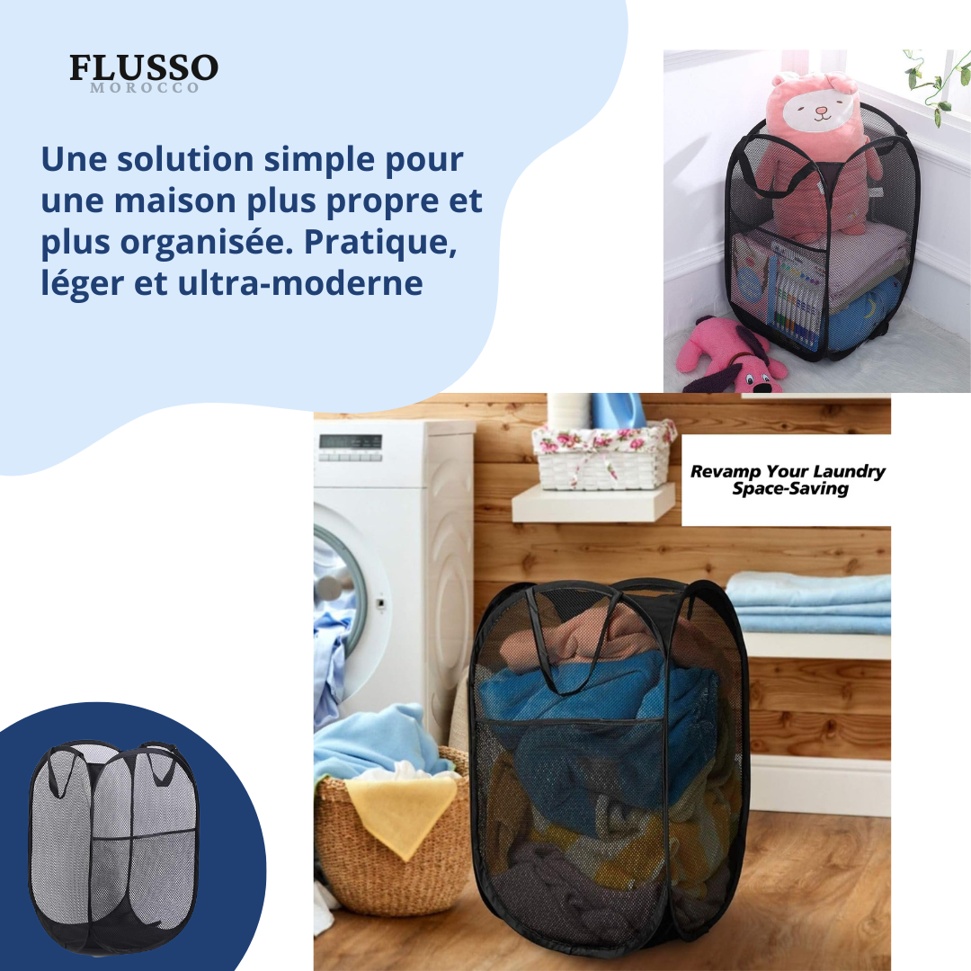 FlexiBasket™ | Panier à Linge Pop-Up