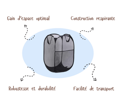 FlexiBasket™ | Panier à Linge Pop-Up