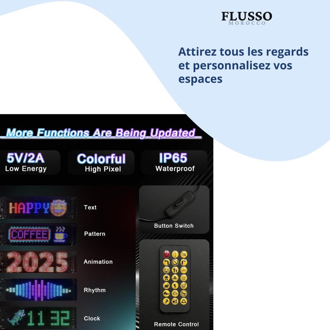 FlexiGlow™ | Écran LED Programmable Flexible