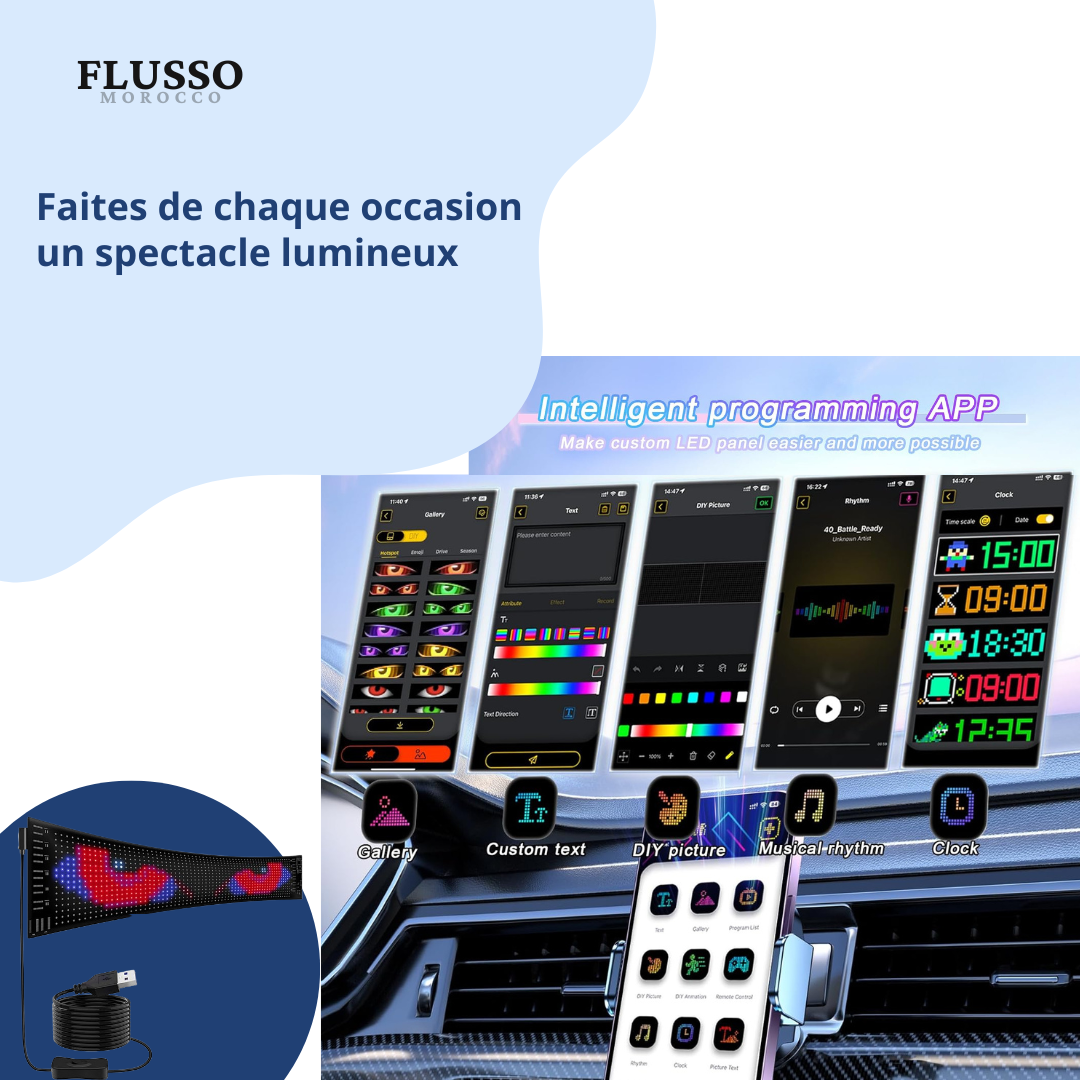 FlexiGlow™ | Écran LED Programmable Flexible