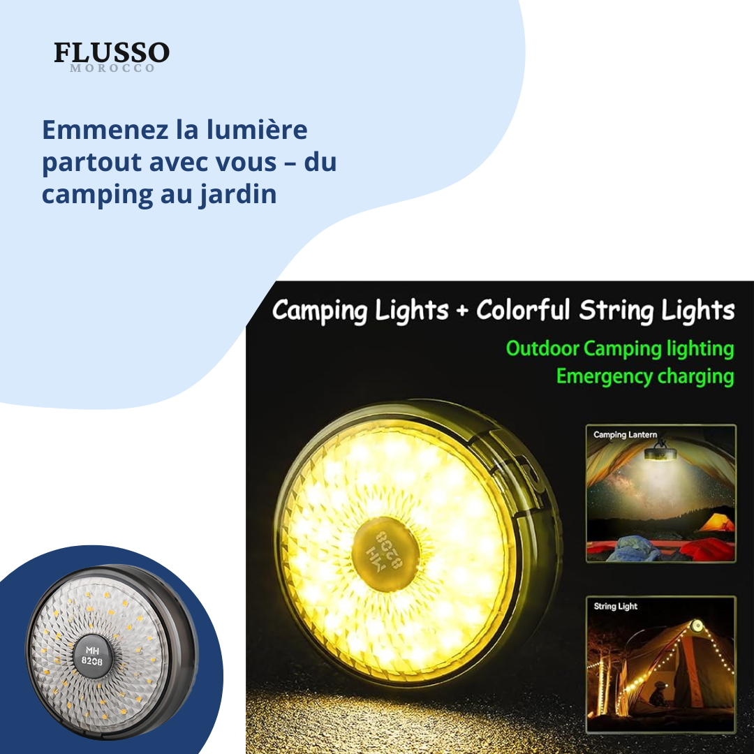 GlowTrail™ | Lampe de camping LED 2 en 1