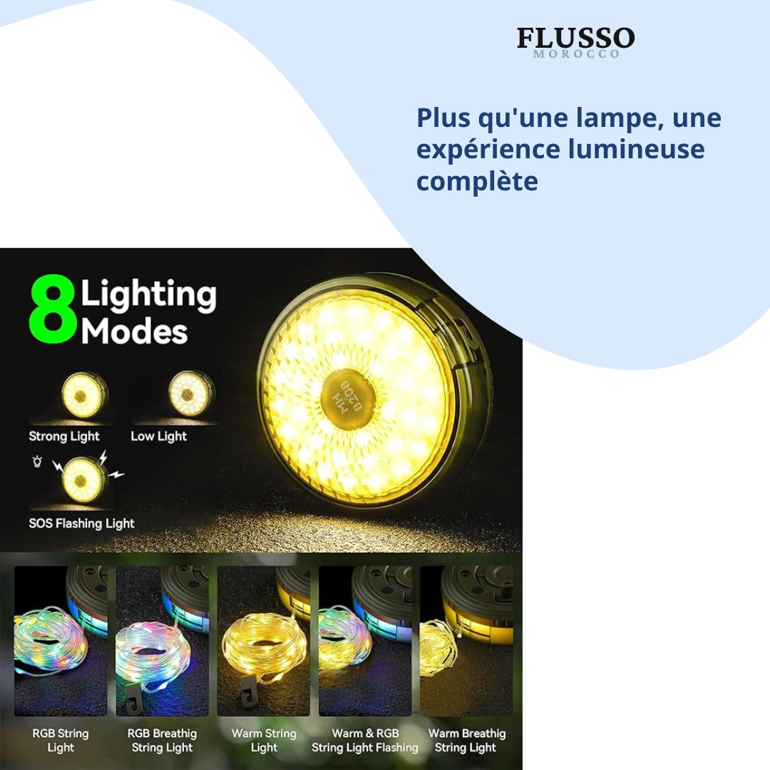GlowTrail™ | Lampe de camping LED 2 en 1