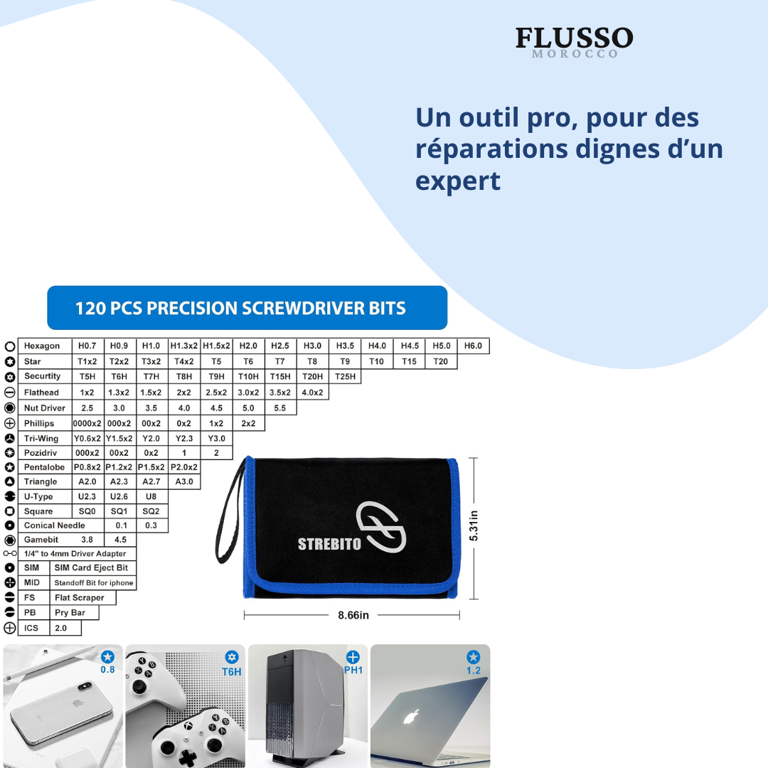 STREBITO™ | Kit de tournevis de précision