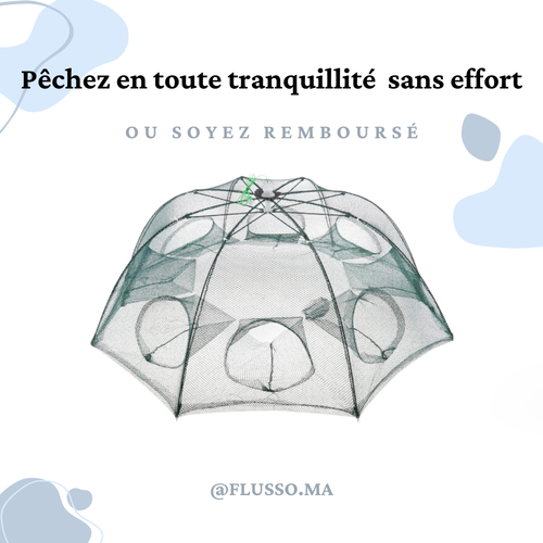 FiletCapture™ | Piège à poissons pliable 8 entrées