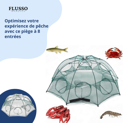 FiletCapture™ | Piège à poissons pliable 8 entrées